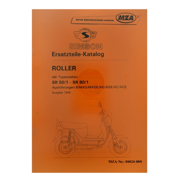 Ersatzteilkatalog, Simson SR50, SR80 (Ausgabe 1995)